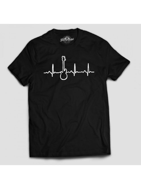 Gitár heartbeat férfi póló