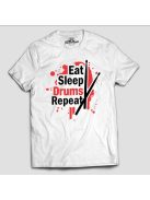 Eat Sleep Drum Repeat férfi póló