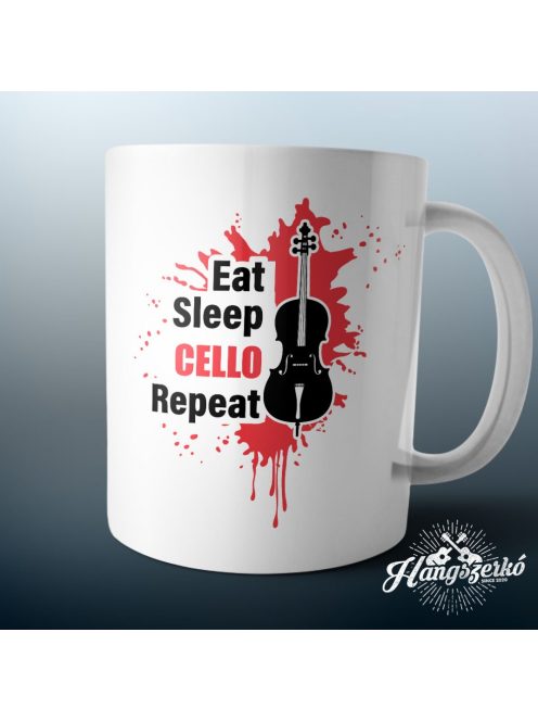 Eat Sleep Cello Repeat bögre