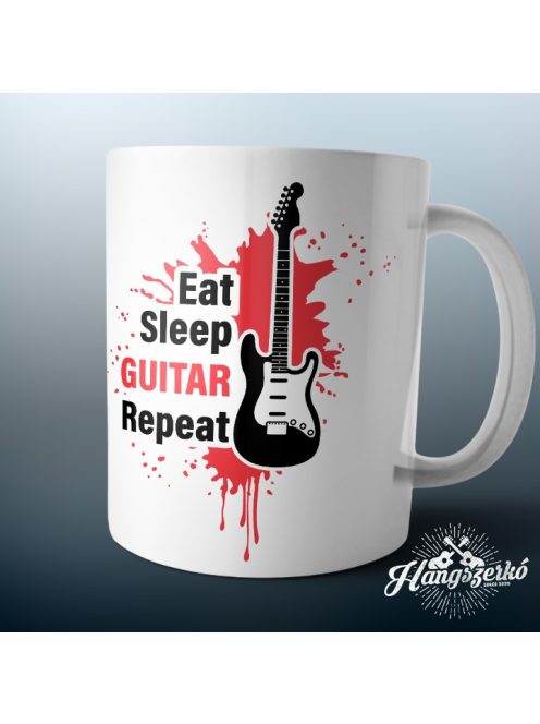 Eat Sleep Guitar Repeat bögre